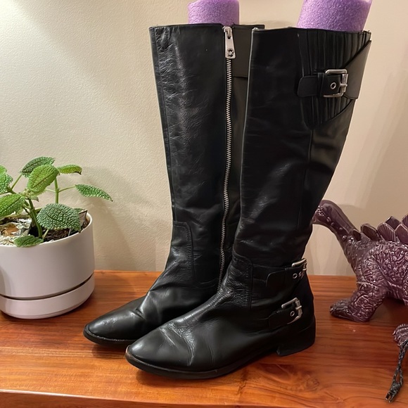 Michael Kors black pointy boots leather - Picture 3 of 12